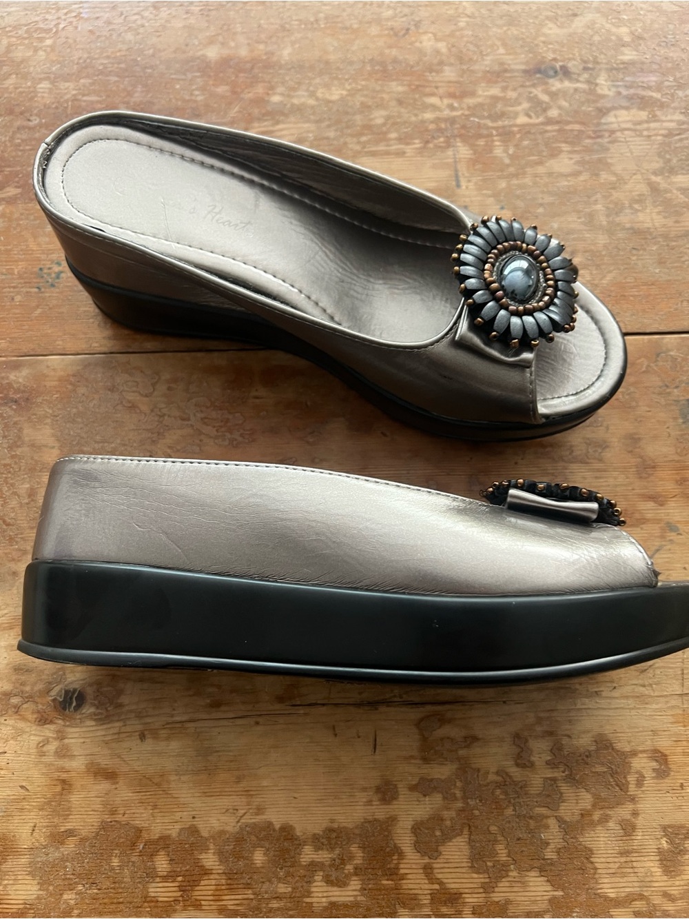 Helen’s Hearts platform slip in sandals